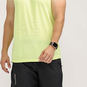 Camiseta sin mangas 100% algodón con logotipo personalizado para hombre, ropa informal cómoda de alta calidad con color personalizado transpirable - Product Image 5