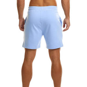 Pantalones cortos de sudor de algodón para hombre, venta al por mayor, diseño de verano personalizado con ropa de gimnasio transpirable, precio de impresión de logotipo OEM, patrón sólido - Product Image 2