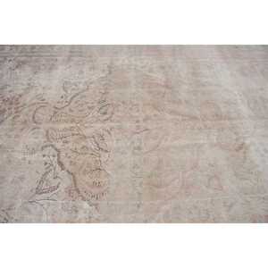 Tapis vintage, tapis turc de 8,3 x 13,2 pieds, tapis en laine à bordure blanche - Product Image 4