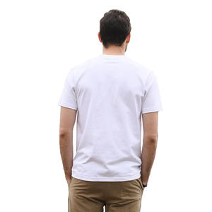 Camiseta de Algodón Lisa para Hombre, Cuello Redondo, Manga Corta, Cómoda, Transpirable, Ligera, Informal, Precio de Fábrica, Suministro al por Mayor - Product Image 3