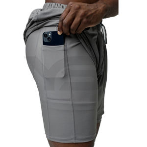 Pantalones cortos de gimnasio de alta calidad, precio al por mayor, pantalones cortos de compresión de secado rápido para hombres con opción de varios colores - Product Image 5