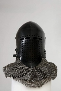 14GA Black ened Steel Mittelalter licher Bascinet-Helm Mittelalter licher Griffon-Helm W Aventail Halloween-Geschenke - Product Image 2