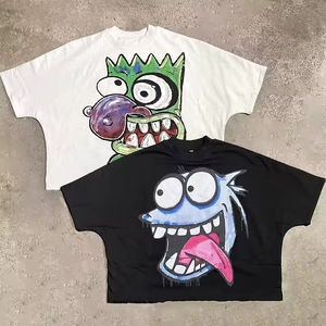 Camiseta de corte con dobladillo crudo en caja en blanco para hombre, ropa de calle, camiseta recortada de gran tamaño con hombros descubiertos y ajuste cuadrado para hombre - Product Image 5