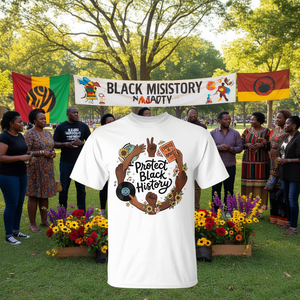 T-shirt del Mese della Storia Nera: Abbigliamento Promozionale per la Protezione della Storia Nera - Product Image 3