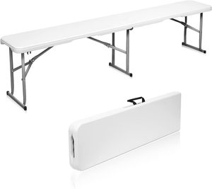<span class=keywords><strong>Banc</strong></span> pliant <span class=keywords><strong>en</strong></span> plastique <span class=keywords><strong>de</strong></span> 6 pieds, chaise pliable portable d'extérieur, chaise <span class=keywords><strong>de</strong></span> <span class=keywords><strong>jardin</strong></span> pour mariage, événement, <span class=keywords><strong>banc</strong></span> <span class=keywords><strong>de</strong></span> fête pliant <span class=keywords><strong>blanc</strong></span> pour salle à manger - Product Image 1