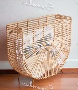 Minimalist Home Interior Accessory Handwoven Rattan Rectangular Magazine Holder for Office Furniture or Living Room Decor - Product Image 6