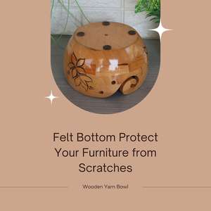 Bol à laine en bois rustique, sculpté à la main, support pour le tricot et le crochet, bol de rangement, cadeau pour les tricoteuses et les crocheteuses - Product Image 6