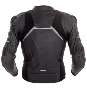 Veste de moto de course en cuir personnalisée OEM/ODM équipement de cycliste professionnel avec caractéristiques coupe-vent respirantes et options de taille plus - Product Image 2