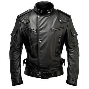 BLOUSON EN CUIR NOIR TIMELESS - Product Image 4