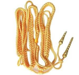 Cordón de Uniforme de Alta Calidad Personalizado OEM, Cordón de Alambre de Bullion, Accesorio Ceremonial, Diseño Personalizado Sin Correa - Product Image 3