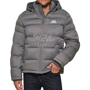 Chaqueta acolchada de invierno para hombre con logotipo personalizado, chaqueta informal con estampado acolchado, chaqueta de invierno acolchada de alta calidad a la venta - Product Image 1