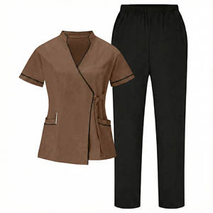 Vêtements d'infirmière de haute qualité en gros, ensembles de blouses médicales, ensembles de blouses pour femmes, hôpital, médecin, spa, salon, dentiste, ensembles de blouses en tissu extensible - Product Image 4