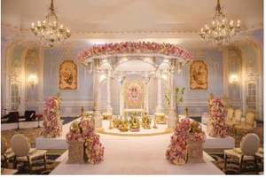 Mandap de fibra decorativa redonda de alta calidad para Mandap redondo de compromiso a precio a granel del exportador indio Mandap de fibra - Product Image 2