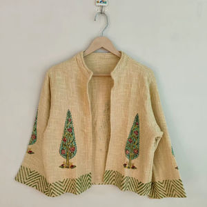 Chaqueta Bomber de Algodón Estampada en HD, Reversible, Ecológica, Hecha a Mano, con Diseño Floral, Manga Corta, Ropa de Invierno - Product Image 1