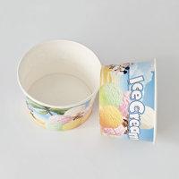 Tasse à crème glacée kraft jetable à paroi unique de 4oz 50000pcs impression de logo personnalisé manipulation de feuille d'or pour l'artisanat utilisation de nouilles faites en CN