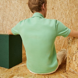 2025 camisetas de punto de algodón transpirable personalizadas para hombres Color sólido Casual Verano de talla grande para Polos - Product Image 4
