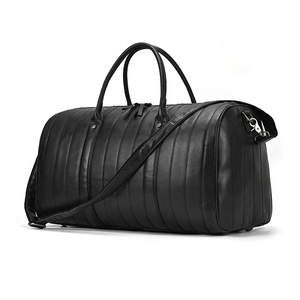 กระเป๋าดัฟเฟิลหนังแท้สำหรับผู้ชายกระเป๋าเดินทางธุรกิจพร้อมกระเป๋ารองเท้าและผ้าคลุมเสื้อผ้าสำหรับสูท - Product Image 6