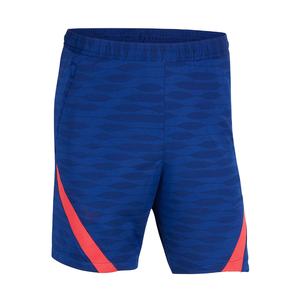 <b>Men's</b> Custom Blue Quick Dry Polyester Athletic Training <b>Shorts</b> Breathable with <b>Red</b> Diagonal Panels Printed - Product Image 1