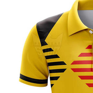 Camiseta de Golf Personalizada de Manga Corta para Hombre, Estilo Casual, Color Sólido, Sublimación, Algodón y Poliéster, Ecológica, Transpirable, en Venta - Product Image 5