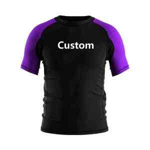Personnalisez votre propre logo, rashguard à manches courtes pour homme, séchage rapide et confortable, rashguard pour homme fabriqué par Isha Industry - Product Image 2