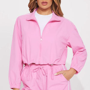 Conjunto Deportivo Cortavientos para Mujer, Chaqueta con Cremallera y Pantalones Jogger, Conjunto de Dos Piezas, Conjunto Deportivo Cortavientos al por Mayor - Product Image 2