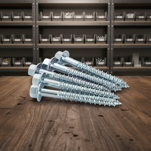 Tornillo de Cabeza Hexagonal Externa de Acero al Carbono de Alta Resistencia Clase 4, Métrico/Pulgadas, Punta Afilada, Rosca Gruesa para Madera, HRC22-32, Zincado - Product Image 1