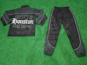 Conjunto de Sudadera con Capucha y Pantalones Deportivos Reflectantes con Logotipo Personalizado, Estilo Urbano, Cierre de Cremallera, Talla Grande, Unisex, Chándal de Poliéster/Nailon, Cortavientos y Transpirable - Product Image 4