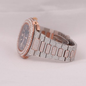 Hip Hop VVS Moissanite Relojes Automático Mecánico Deportes Lujo Diseñador Diamante Relojes para Hombres Venta al por mayor Proveedor Indio - Product Image 3