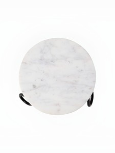 Best Price <b>Marble</b> Top with Black Metal Legs <b>Cake</b> <b>Stand</b> with Customization From India For Wedding and Events - Product Image 3
