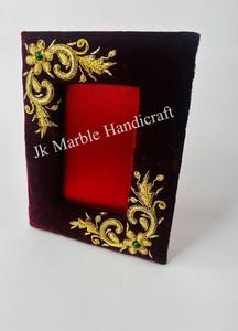 Magnifique cadre photo en tissu brodé à la main, de haute qualité, décoration d'intérieur élégante, cadeau 'Merci' - Product Image 4