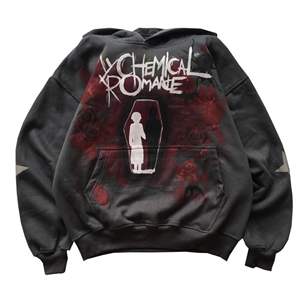 เสื้อฮู้ดผ้าฟลีซพิมพ์ลายโอเวอร์ไซส์ทำจากผ้าฝ้ายสำหรับ100% ใส่ได้ทั้งชายและหญิง - Product Image 1