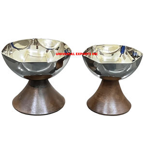 Bol à chocolat en acier inoxydable écologique fait à la main en métal décoratif fantaisie de forme ronde polie miroir pour servir des friandises sucrées - Product Image 5