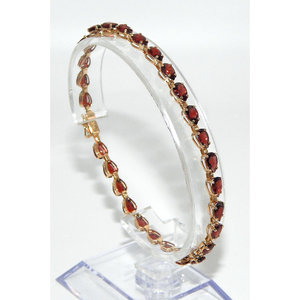 14k oro tormalina rosa bracciale Tennis alla moda accessori gioielli - Product Image 1