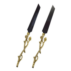 Ensemble de 4 couverts en laiton martelé avec miroir poli plaqué or pour la maison et le restaurant utilisation d'hôtel ensembles de couverts de dîner de meilleure qualité - Product Image 3