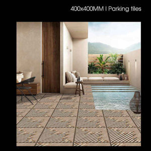 Dalles de parking extérieures en céramique mate 40x40cm 400x400mm pour allées, jardins et places de stationnement - Product Image 1
