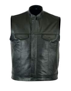 2025 Offre Spéciale hommes moto motard en cuir gilet sur mesure Logo et conception en cuir véritable gilet gilet de qualité supérieure - Product Image 3