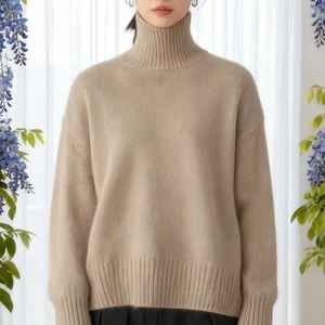 Pull en laine épaisse anti-rides à col rond pour femme Blubelle, coupe ample, tricot doux, ample, décontracté, chic pour l'automne et l'hiver - Product Image 6