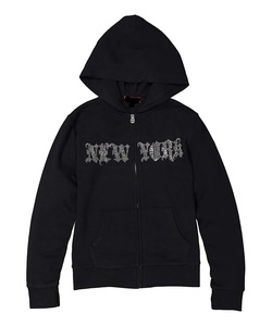 Nouveau sweat à capuche zippé de créateur avec strass et logo personnalisé vierge de haute qualité 100% coton France Terry sweat à capuche zippé pour hommes - Product Image 2