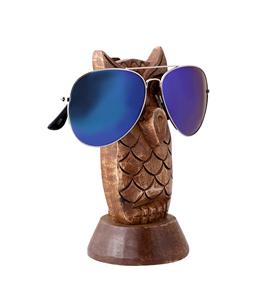 Porte-lunettes en bois fabriqué à la main support de lunettes en forme de hibou-présentoir de porte-lunettes de soleil, spécifications de lunettes - Product Image 1