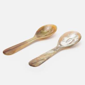 Ensemble de serveur de salade minimaliste antique Outils de salade Soupe à salade Mélange de fruits Décor de salle à manger Manche en métal durable en bois foncé - Product Image 2