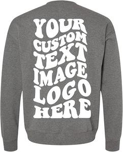 Suéter de cuello redondo de Color sólido de 350g de alta calidad Jersey de manga larga para hombres y mujeres Casual cómodo - Product Image 6