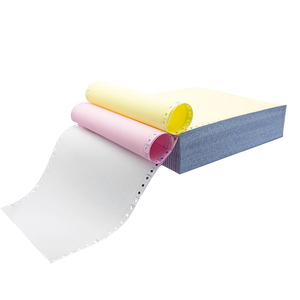 Komputer lubang gulungan Jumbo 70*100 80 Gsm, lembar kertas tanpa karbon 3 lapis untuk printer Inkjet - Product Image 1