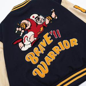 Veste Letterman pas chère à manches en cuir pour hommes Vestes Letterman brodées personnalisées Personnaliser - Product Image 6