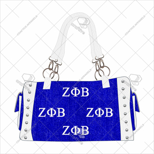 Sigma Gamma Rho กระเป๋าหนังสังเคราะห์สำหรับผู้หญิงมีซับในผ้าใบปรับแต่งโลโก้ได้ - Product Image 2