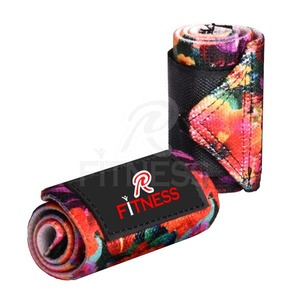 Sangles de poignet pour haltérophilie avec boucle pour le pouce, logo personnalisé, bandes de maintien pour le poignet en néoprène rembourré, sangles de soutien pour le poignet - Product Image 2