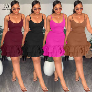 Vestidos Elegantes Casuales Cortos sin Mangas con Pliegues, Estilo Boutique, con Logotipo Personalizado, para el Día a Día, Cintura Imperio - Product Image 1