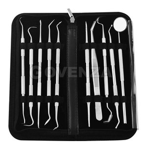 Kit de Examen Dental Portátil de 10 Piezas, Espejo Dental de Acero Inoxidable, Sonda, Raspador, Instrumentos para el Cuidado Dental - Product Image 2