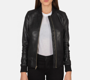 Blouson Bomber en Daim Vert pour Femme, Décontracté, Fermeture Éclair Avant, Coupe Ajustée, Vêtement d'Extérieur Automne, Couleur Unie, Col Rabattu, Manches Classiques - Product Image 3
