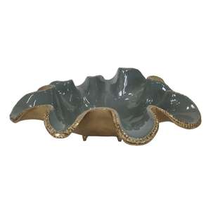 Bol en émail, contact alimentaire sûr, plat de luxe, dessert, biscuits, collations, service, bols de service en métal décoratifs, décoration de Noël - Product Image 1