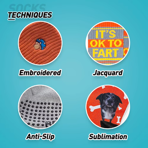 Athletic Sports Crew Socks Anti-Slip Floor Grip for Hiking Knitted Athletic Socks Cuff Bottom Spring High-Ankle Athletic - Product Image 5